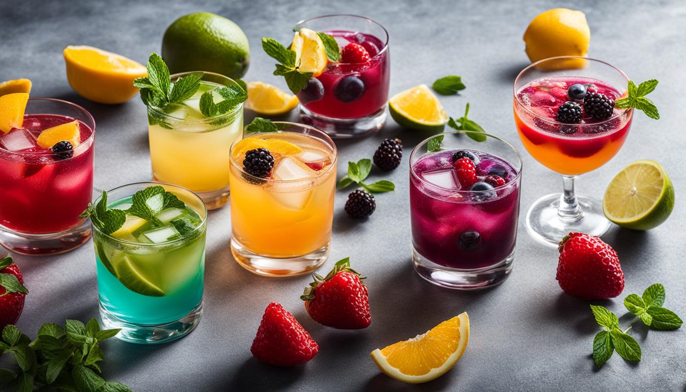 Flavorful non-alcoholic cocktails