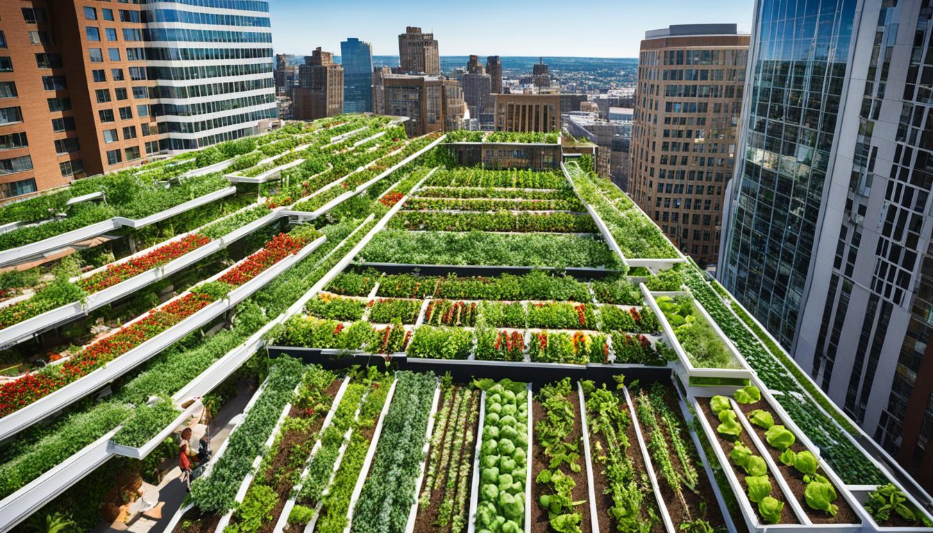 Rooftop gardening in urban space