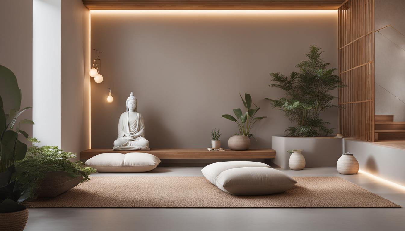 clutter-free meditation space
