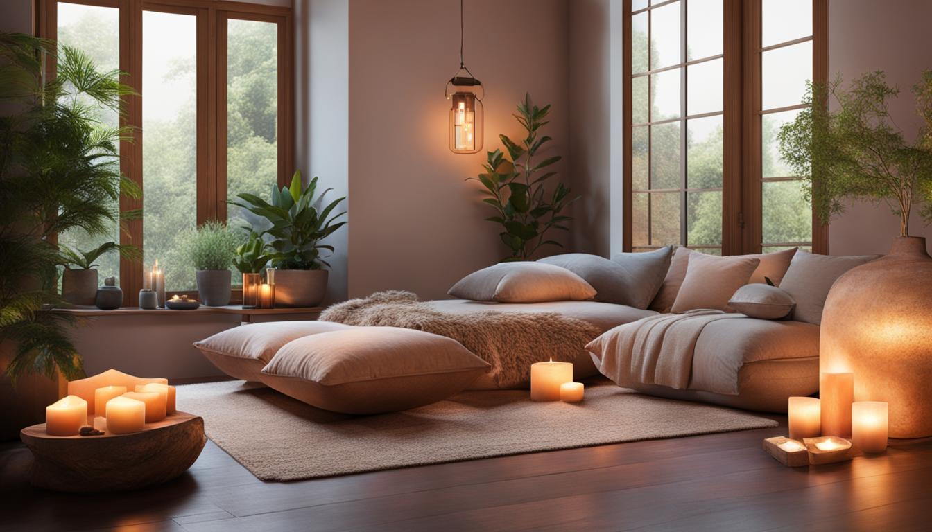 comfortable meditation space