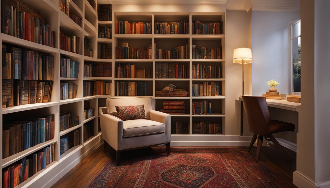 small space reading nook